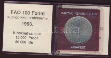 1983. 100Ft "FAO" T:BU Eredeti tokban, tanúsítvánnyal!