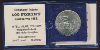 1983. 100Ft "Széchenyi" T:BU Eredeti tokban, tanúsítvánnyal!