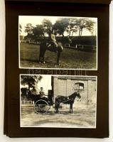 cca 1930 Rákospalota-Pestújhelyi katonai lovarda fotói, 52 db, csoportképek, katonai lovas gyakorlat...