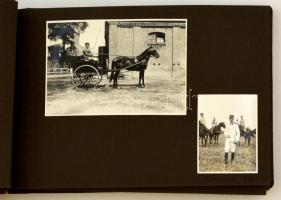 cca 1930 Rákospalota-Pestújhelyi katonai lovarda fotói, 52 db, csoportképek, katonai lovas gyakorlat...