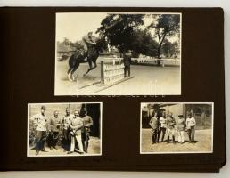 cca 1930 Rákospalota-Pestújhelyi katonai lovarda fotói, 52 db, csoportképek, katonai lovas gyakorlat...