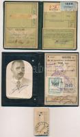 1936, 1949  A Magyar Királyi Államvasutak félárú jegy váltására jogosító arcképes igazolványa, 2 db