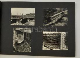 1954-1960 Kapos folyó árvizeinek megszüntetése Kaposvárott, 28 db fotó papír albumban