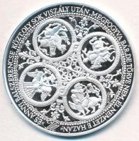 Bognár György (1944-) 1996. "Millecentenárium" Ag emlékérem tokban (15,61g/0.999/42,5mm) T...
