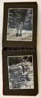 cca 1940 'Hungaria' fotóalbum, kb. 130 fotó és 4 db rajz, erdélyi nyaralás képei, a legvég...