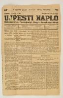 1928 Ujpesti Napló, 1928. március 31., XX. évf. 14. sz., Szerk.: Negyedi-Szabó Béla, kissé foltos címoldallal