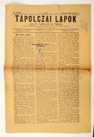 1908 Tapolczai Lapok, 1908. január. 19., VI. évf., 3. sz., Szerk.: Szigethy Ödön, szakadozott állapotban.