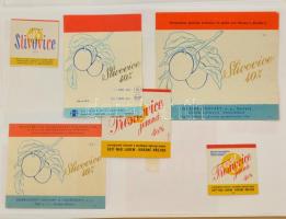 kb 100 darabos, csehszlovák égetett szesz címke gyűjtemény., szépen rendezetten lapokra ragasztva. M...