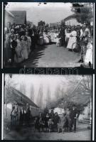 cca 1935 Lőcsei Árpád kecskeméti vándorfényképész hagyatékában őrzött 13 db üveglemez negatívról kés...