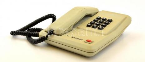 Retró fehér nyomógombos telefon