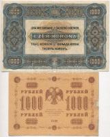 Vegyes: 9db-os bankjegy tétel, benne egy fénymásolt darab, közte 1902. 1000K mindkét oldal német, fü...