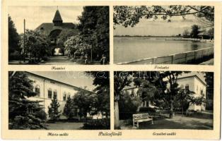 Palicsfürdő, Palic; kaszinó, Erzsébet és Mária szálló, tó / casino, hotels, lake