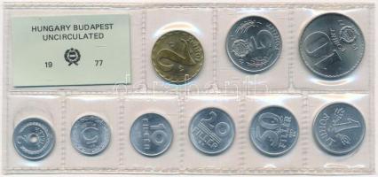 1977. 2f-10Ft (9xklf) érmés forgalmi sor fóliatokban T:1 Adamo FO10