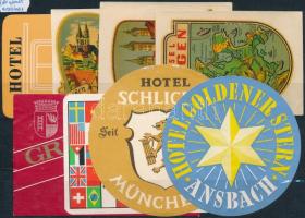 8 db Különféle német hotel címke