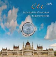 2011. 5Ft-200Ft 6klf darabos forgalmi érme sor + 3000Ft Ag "Az Európai Unió Tanácsának magyar elnöksége" emlékére, dísztokban T:BU