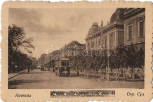 Újvidék, Novi Sad; Törvényszéki palota, villamosok / Forensic palace, trams