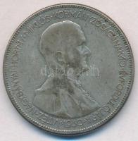 1930. 5P Ag "Horthy jobbra" T:3 patina Adamo P8