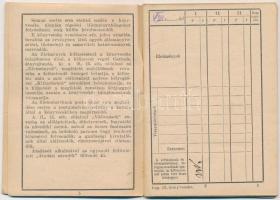 1932 Katona fényképes illetménykönyve, 12x8,5 cm