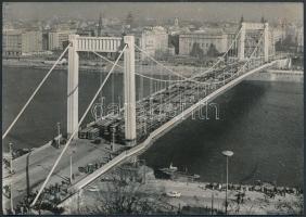 1964 Terheléspróba az Erzsébet hídon 13x9 cm
