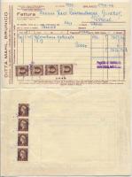 1944-1946 6 db Ditta Mahl olasz számla, okmánybélyegekkel