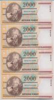 2000. 2000Ft "Millenium" (10x) sorszámkövetők T:I,I-