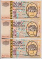 2000. 2000Ft "Millenium" (10x) sorszámkövetők T:I,I-