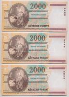 2000. 2000Ft "Millenium" (10x) sorszámkövetők T:I,I-