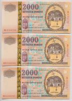 2000. 2000Ft "Millenium" (10x) sorszámkövetők T:I,I-