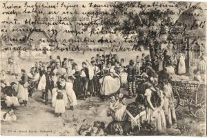 Niczkyfalva, Kutas, Nitchidorf; folklór ünnepség. Divald Károly / folklore celebration