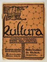 1912 a Kultúra folyóirat 3. félév 10. lapszáma, díszes szecessziós borítóval, számos érdekes írással