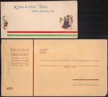 1938-1948 Farsangi báli meghívók, 4 db