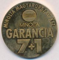 DN Minolta Magyarország Kft. - Minolta garancia 7+1 fém emlékérem, műanyag tokban (42,5mm) T:1