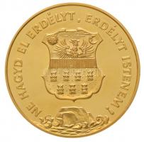 1989. "Temesvár 1514,1989 / Ne hagyd el Erdélyt, Erdélyt Istenem" aranyozott fém, piefort ...