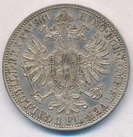 Ausztria 1861A 1Fl Ag "Ferenc József" T:1- Austria 1861A 1 Florin Ag "Franz Joseph&qu...