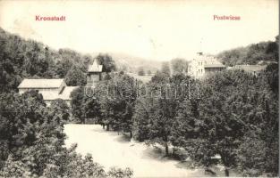 Brassó, Kronstadt, Brasov; Postwiese. H. Zeidners Verlag / Postarét