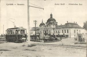 Újvidék, Novi Sad; Artézi fürdő, villamosok / spa, trams (EK)