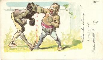 1898 Black men boxing (EK)