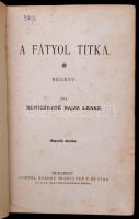 Beniczkyné Bajza Lenke: A fátyol titka. Bp., é.n., Lampel Róbert (Wodianer F. és Fiai), 188 p. Másod...