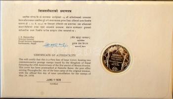 5db dekoratív érmés boríték műanyag tokban, tanúsítvánnyal, Ag (ezüst) érmékkel, egész világ T:PP + ...