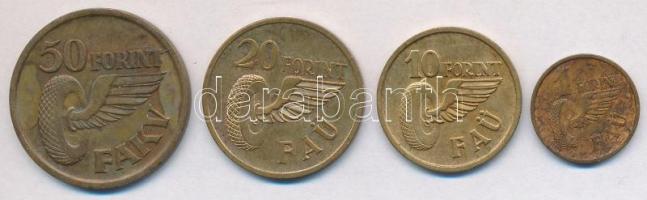1946-1968. 1Ft + 10Ft + 20Ft + 50Ft "FAKV (Fővárosi Autóbusz Községi Vállalat)" fém közlek...
