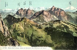 Bernese Alps, Alpes Bernoises; Sommet des Rochers de Naye