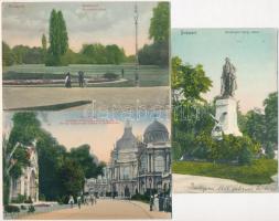 Budapest - 11 db RÉGI városképes lap / 11 pre-1945 townview postcards