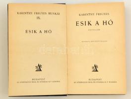 Karinthy Frigyes Munkái I-X. Bp., é.n., Athenaeum Irodalmi és Nyomdai Rt. Kiadói aranyozott egészvás...
