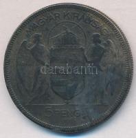 1930. 5P Ag "Horthy jobbra" T:3 patina 
Adamo P8