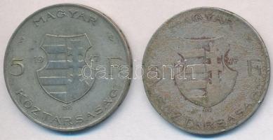1947. 5Ft Ag "Kossuth" (2x) T:2-,3,3-