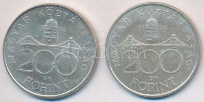 1994. 200Ft Ag "Deák" (2x) T:2