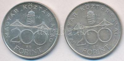 1994. 200Ft Ag "Deák" (2x) T:2