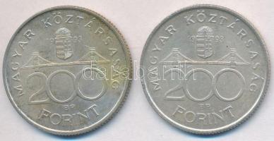 1993. 200Ft Ag "MNB" (2x) T:2