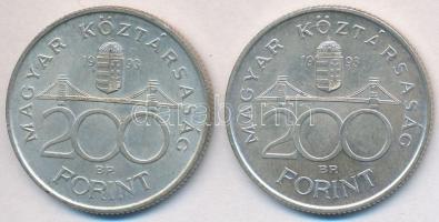 1993. 200Ft Ag "MNB" (2x) T:2