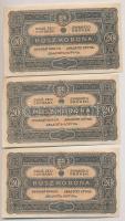 1920. 20K (8x) sorszámkövetők T:II